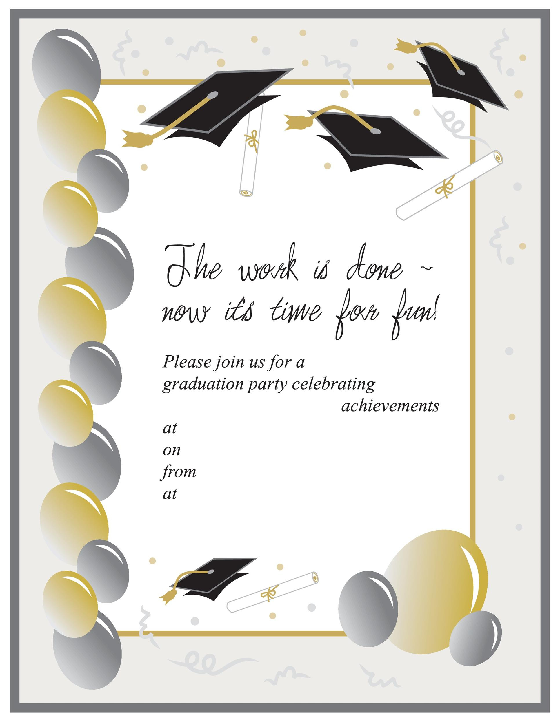 Graduation Ceremony Invitation Template - Printable Alphabet Charts with Free Printable Template Free Graduation Invitations