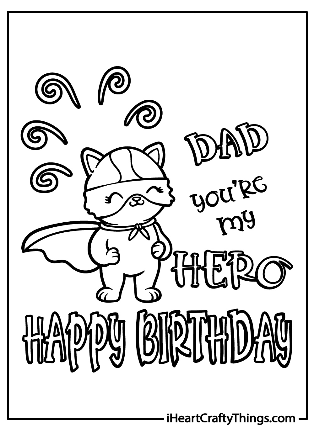 Happy Birthday Dad Coloring Pages (100% Free Printables) throughout Happy Birthday Dad Printable Free