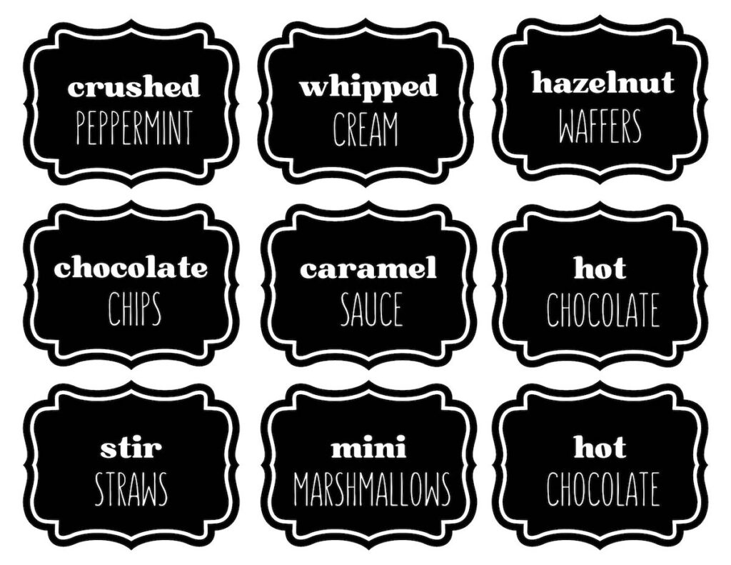 Hot Cocoa Bar Sign Free Printable - Originalmom within Free Printable Hot Chocolate Bar Labels