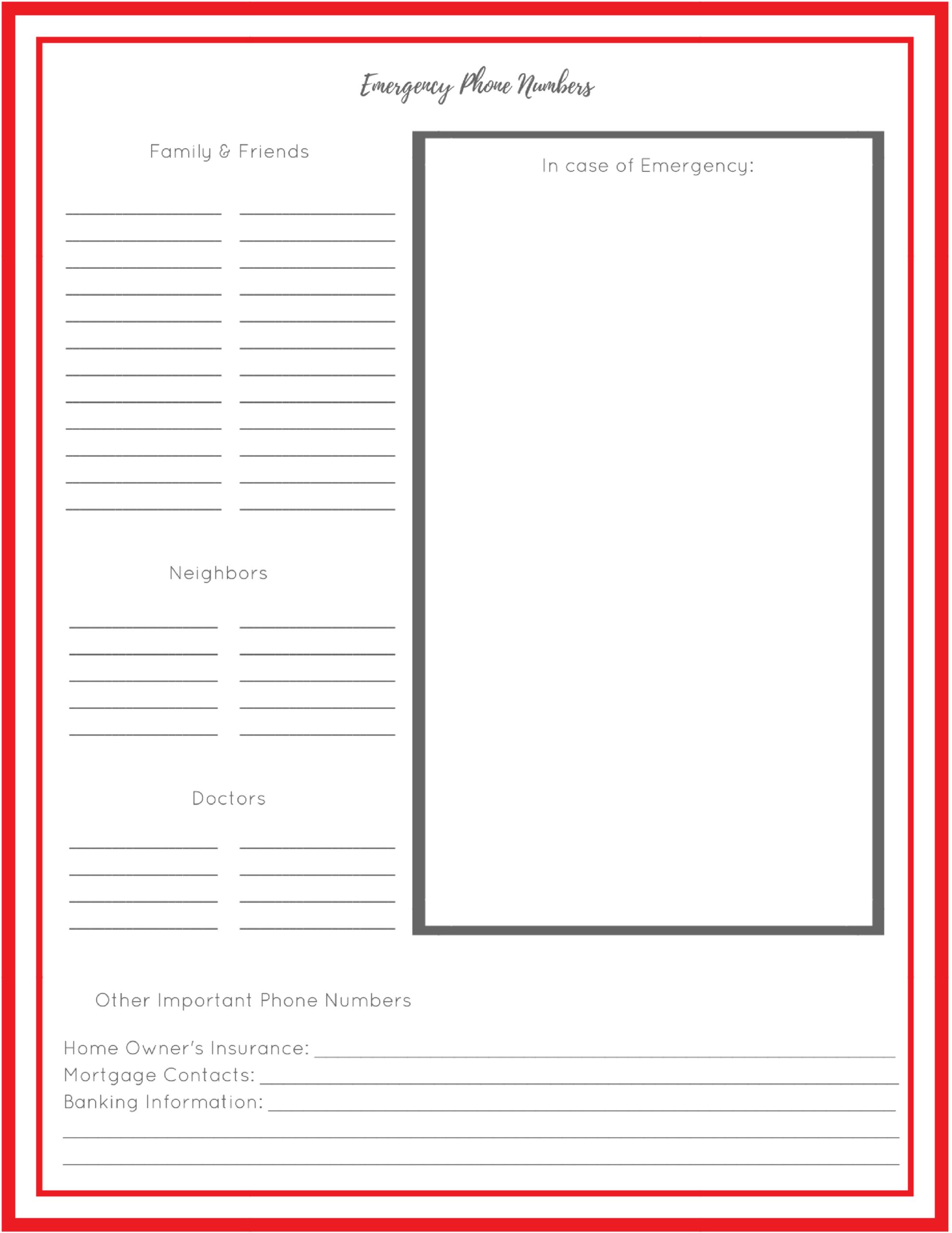 How To Build An Emergency Grab &amp;amp; Go Binder + Free Printables inside Free Printable Emergency Binder Printables