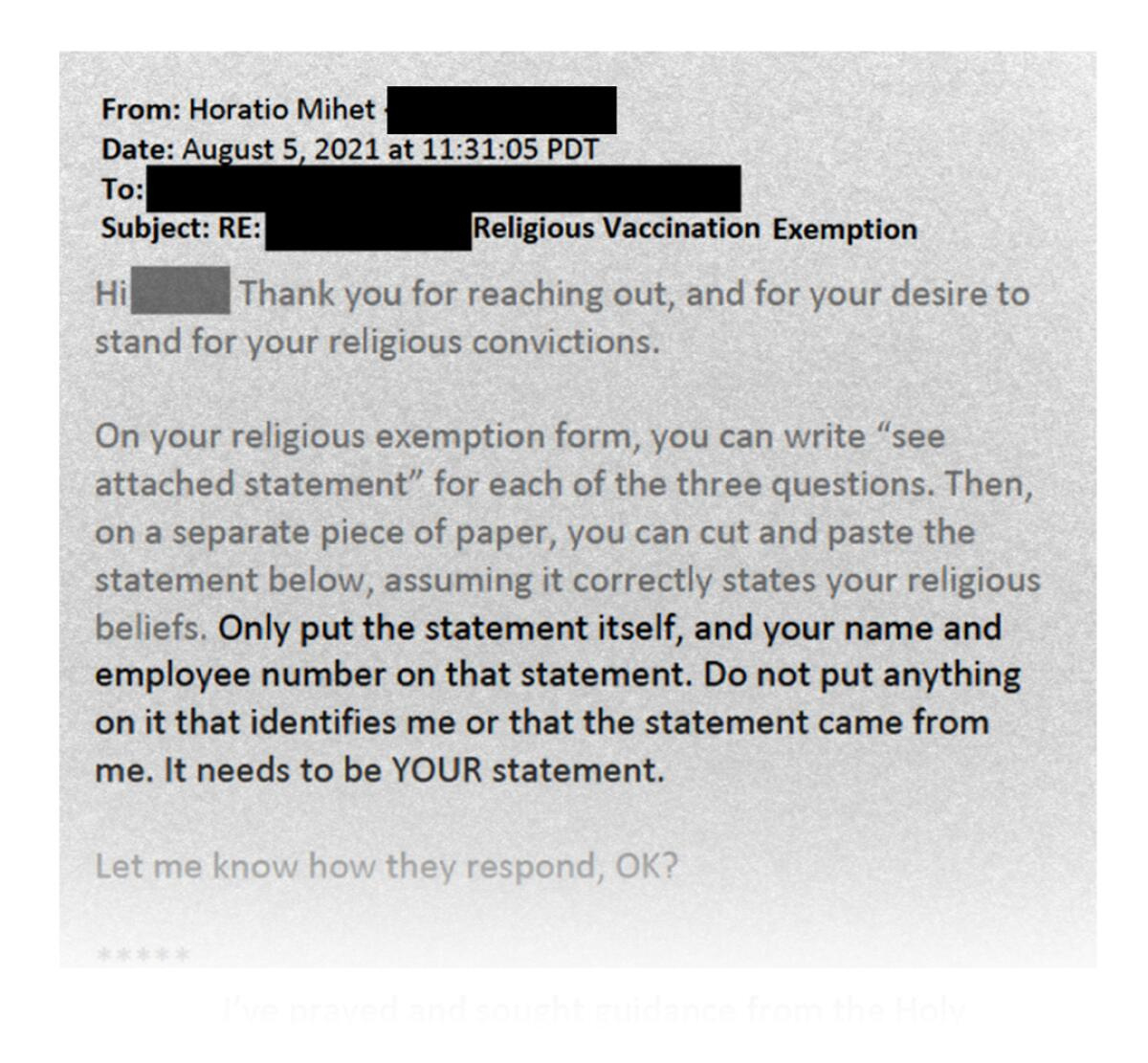 Inside The Requests For Religious Exemptions From Covid Vaccine throughout Printable Religious Vaccine Exemption Form