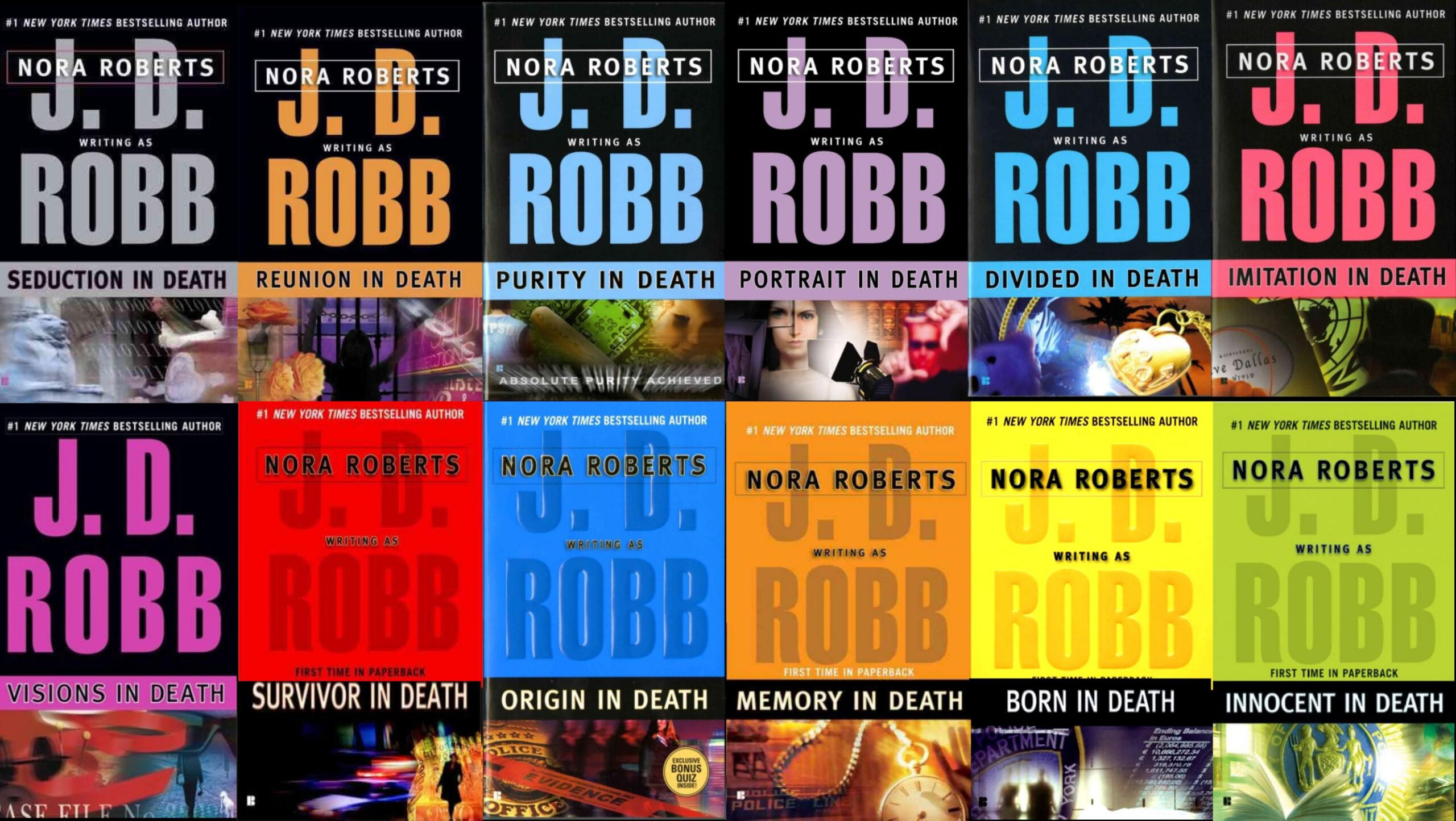 Jd Robb In Death Series Collection Set Books 13-24 Paperback Nora with regard to J.d. Robb Books In Order Printable List