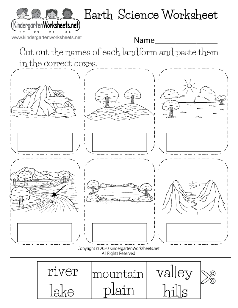 Landforms Earth Science Worksheet - Free Printable, Digital, &amp;amp; Pdf inside Science Worksheets For Kindergarten Free Printable