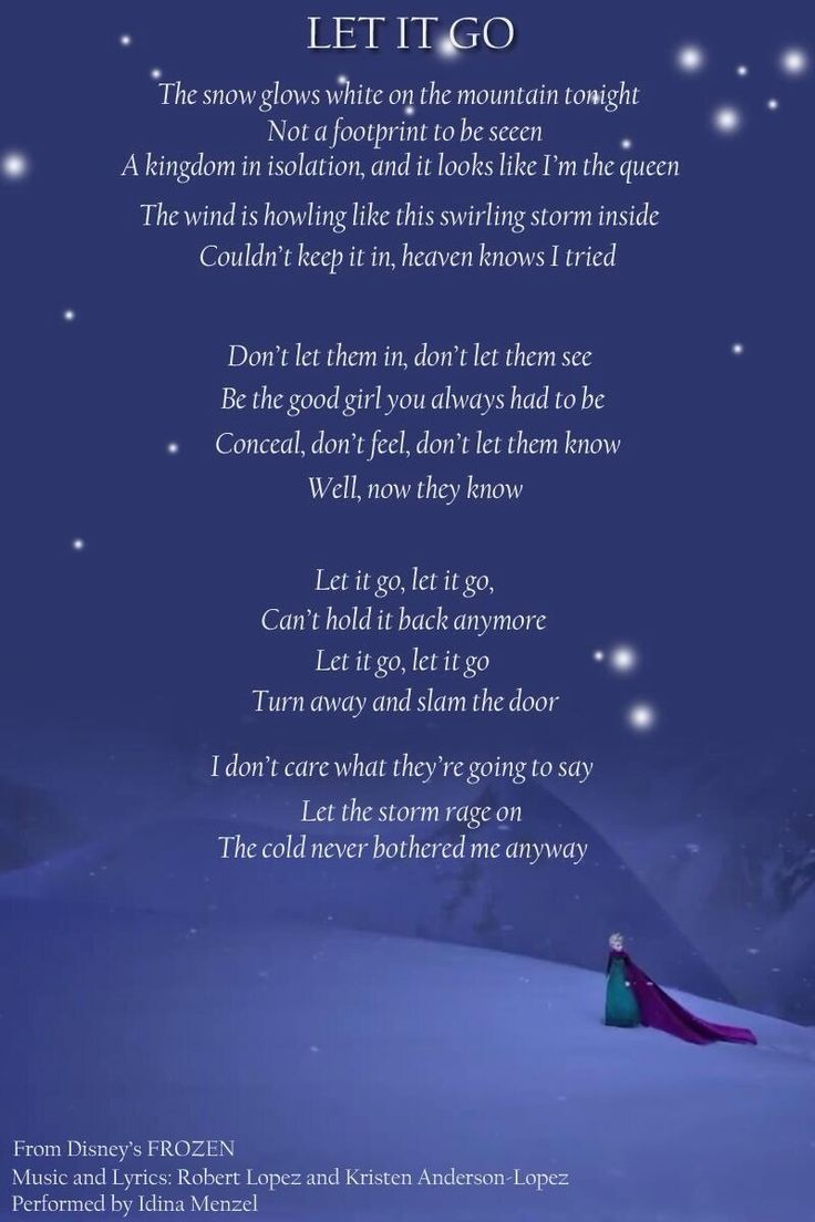 Let It Go Lyrics Printable : Let It Go Lyrics | Alexander In 2025 in Frozen Song Lyrics Let It Go Printable