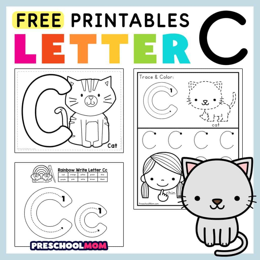 Letter C Preschool Printables - Preschool Mom for Letter C Free Printable Worksheets