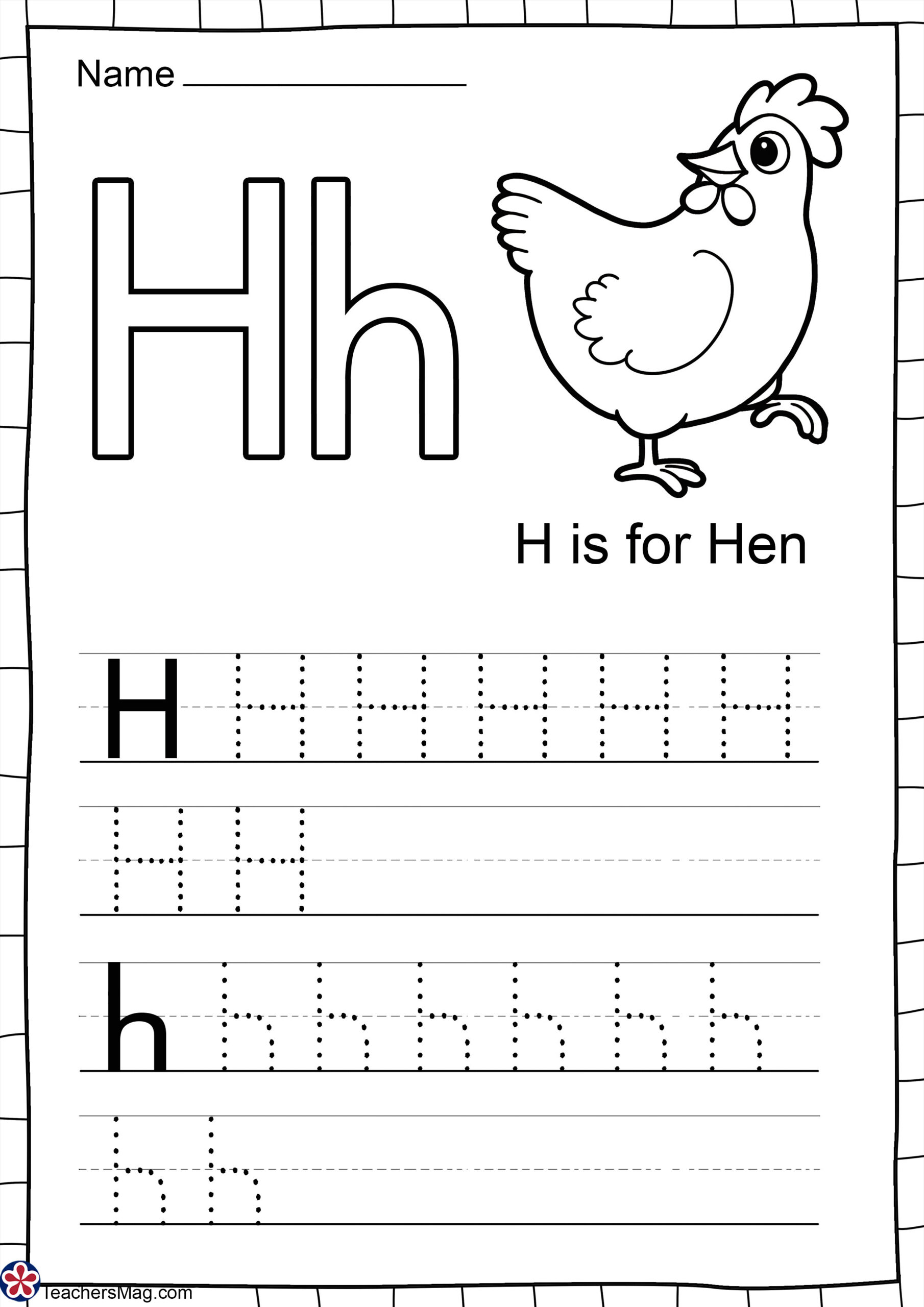 Letter H Free Worksheets. Teachersmag pertaining to Letter H Worksheets Free Printables