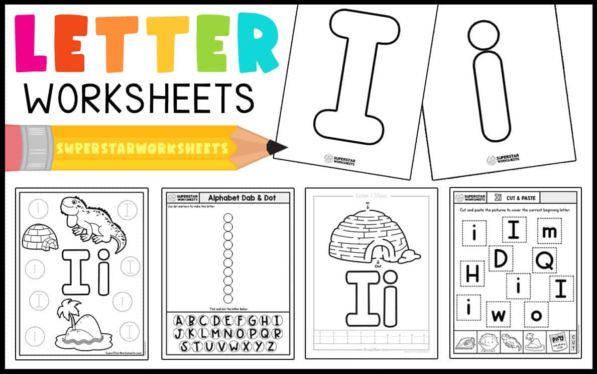 Letter I Worksheets - Superstar Worksheets in Free Printable Letter I Worksheets