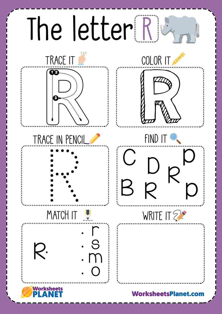 Letter R Worksheet pertaining to Letter R Free Printable Worksheets