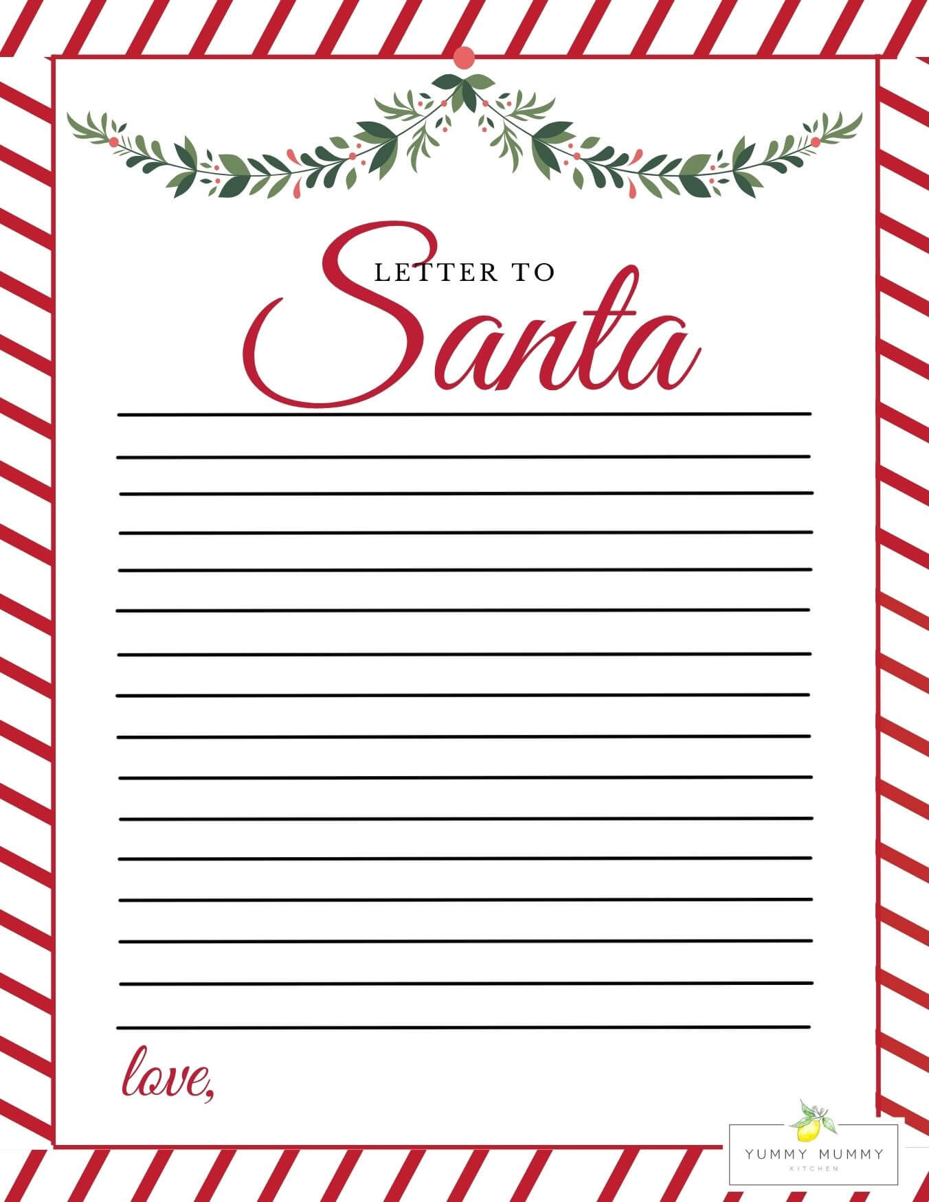 Letter To Santa Template - Free Printable Dear Santa Letters intended for Letter To Santa Template Free Printable