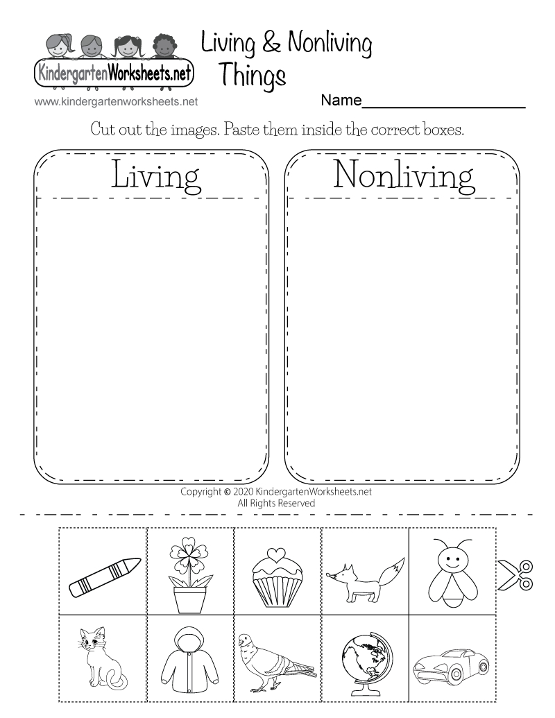Living And Nonliving Things Worksheet - Free Printable, Digital, &amp;amp; Pdf within Science Worksheets For Kindergarten Free Printable