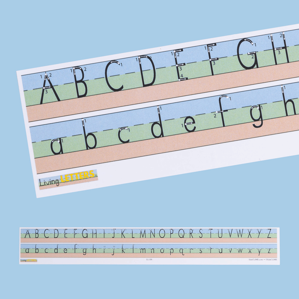 Living Letters® Alphabet Desk Strip- Print - Worksheets Library for Alphabet Desk Strips Printable Free