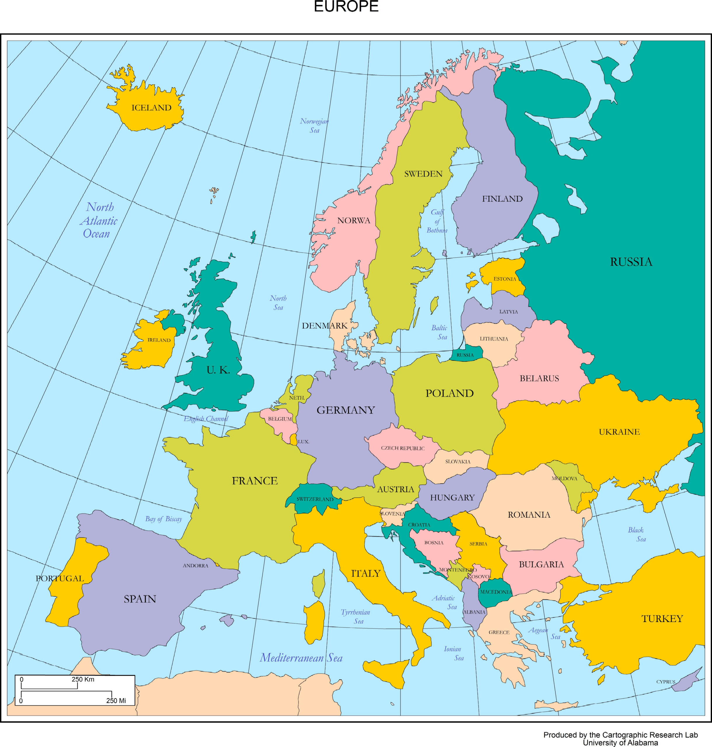 Maps Of Europe for Map of Europe Printable Free