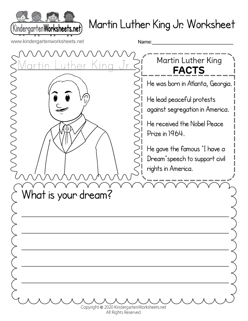 Martin Luther King Jr. Worksheet - Free Printable, Digital, &amp;amp; Pdf with regard to Free Printable Martin Luther King Jr Worksheets For Kindergarten