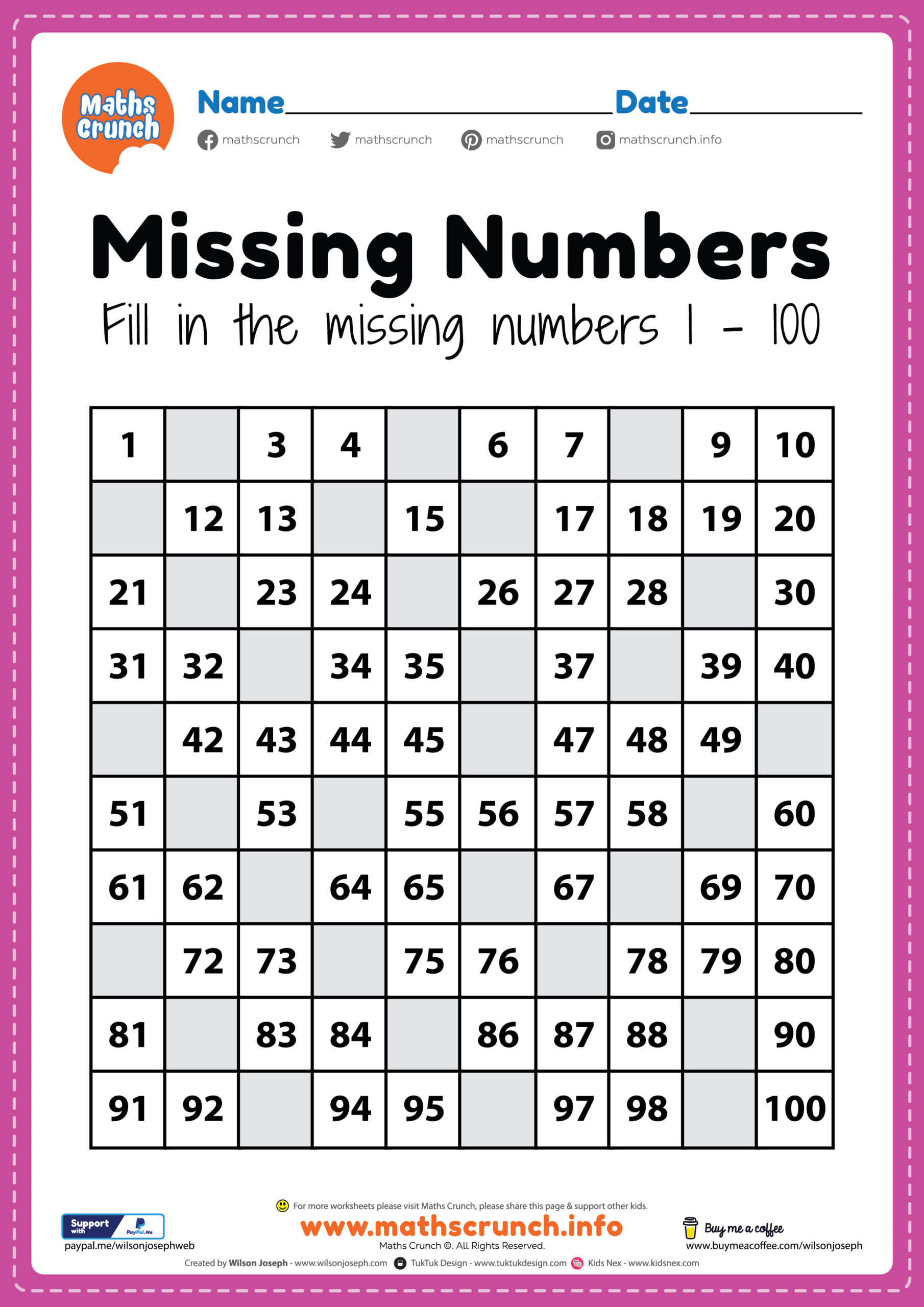 Maths Worksheets - Free Printable Pdf For Kindergarten intended for Free Printable Math Worksheets