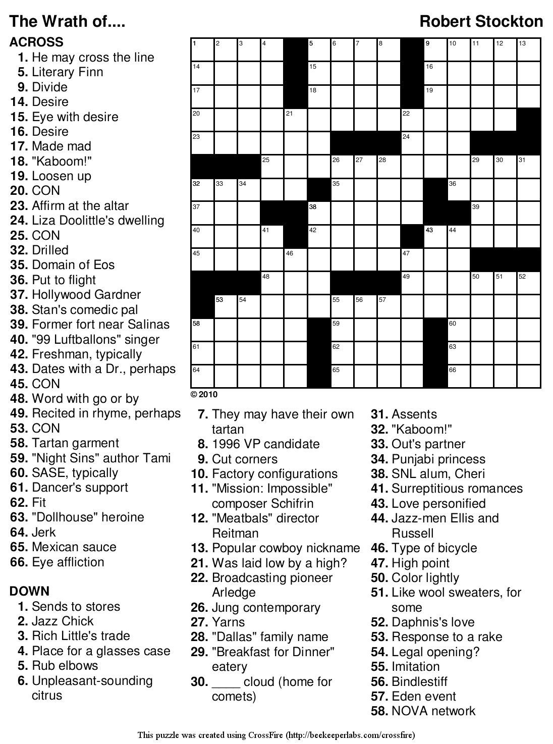 Medium Difficulty Printable Crossword Puzzles - Printable throughout Medium Difficulty Printable Crossword Puzzles