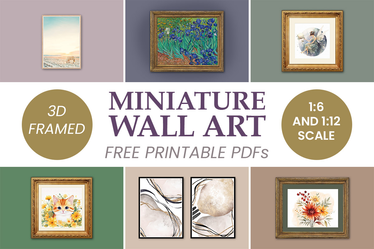 Miniature Wall Art - Free Dollhouse Printables - Suni Doll within Free Dolls House Miniature Printables