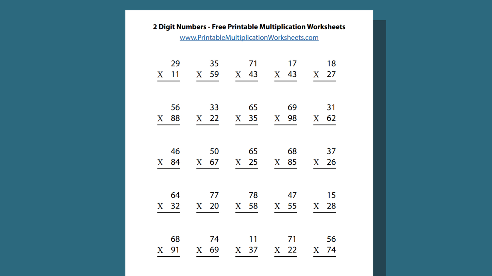 Multiplying With 2 Digit Numbers | Printable Multiplication Worksheets throughout 2 Digit Multiplication Printable Worksheets