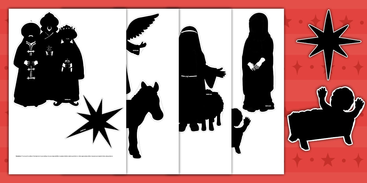 Nativity Shadow Puppets regarding Free Printable Silhouette Of Nativity Scene