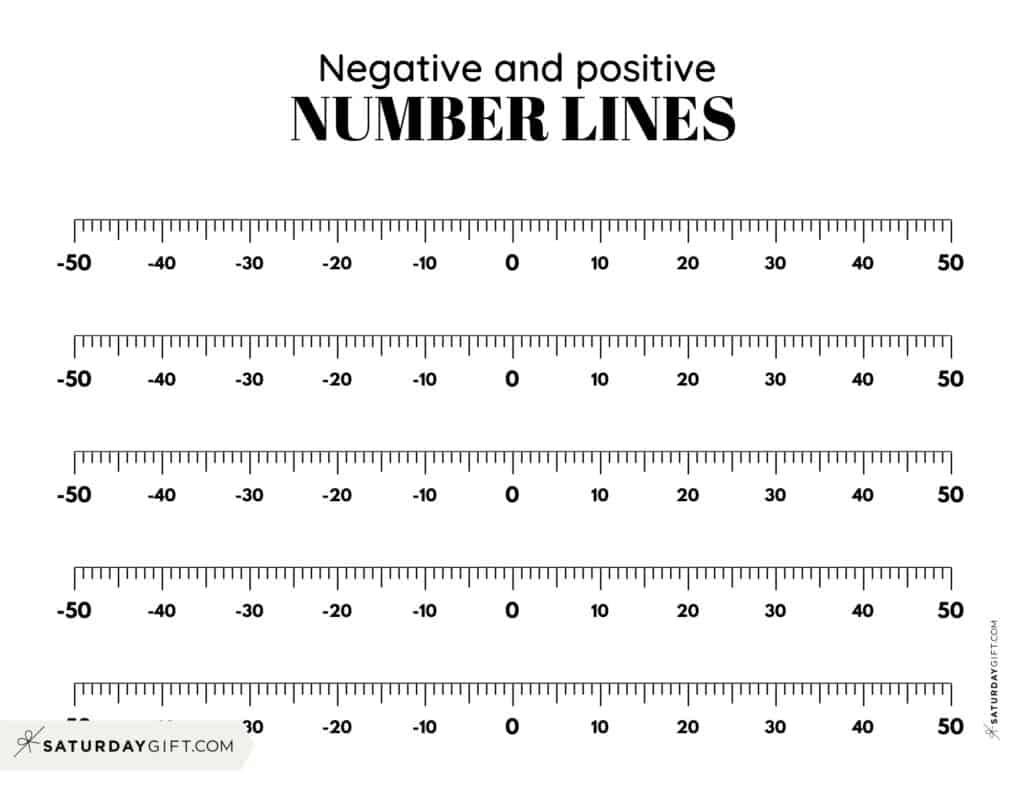 Negative And Positive Number Line - 19 Free Printable Blank inside Negative Positive Number Line Printable