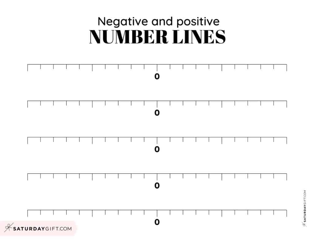 Negative And Positive Number Line - 19 Free Printable Blank Worksheets in Negative Positive Number Line Printable