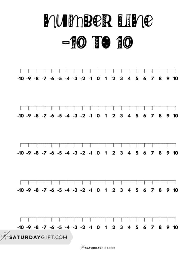 Negative And Positive Number Line - 19 Free Printable Blank Worksheets inside Negative Positive Number Line Printable