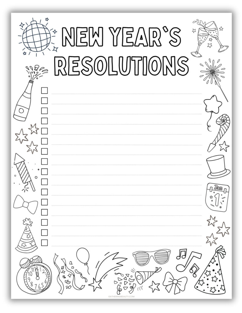 New Year&amp;#039;S Resolution Worksheet - Newlyworksheets throughout New Year&amp;#039;S Resolution Printable