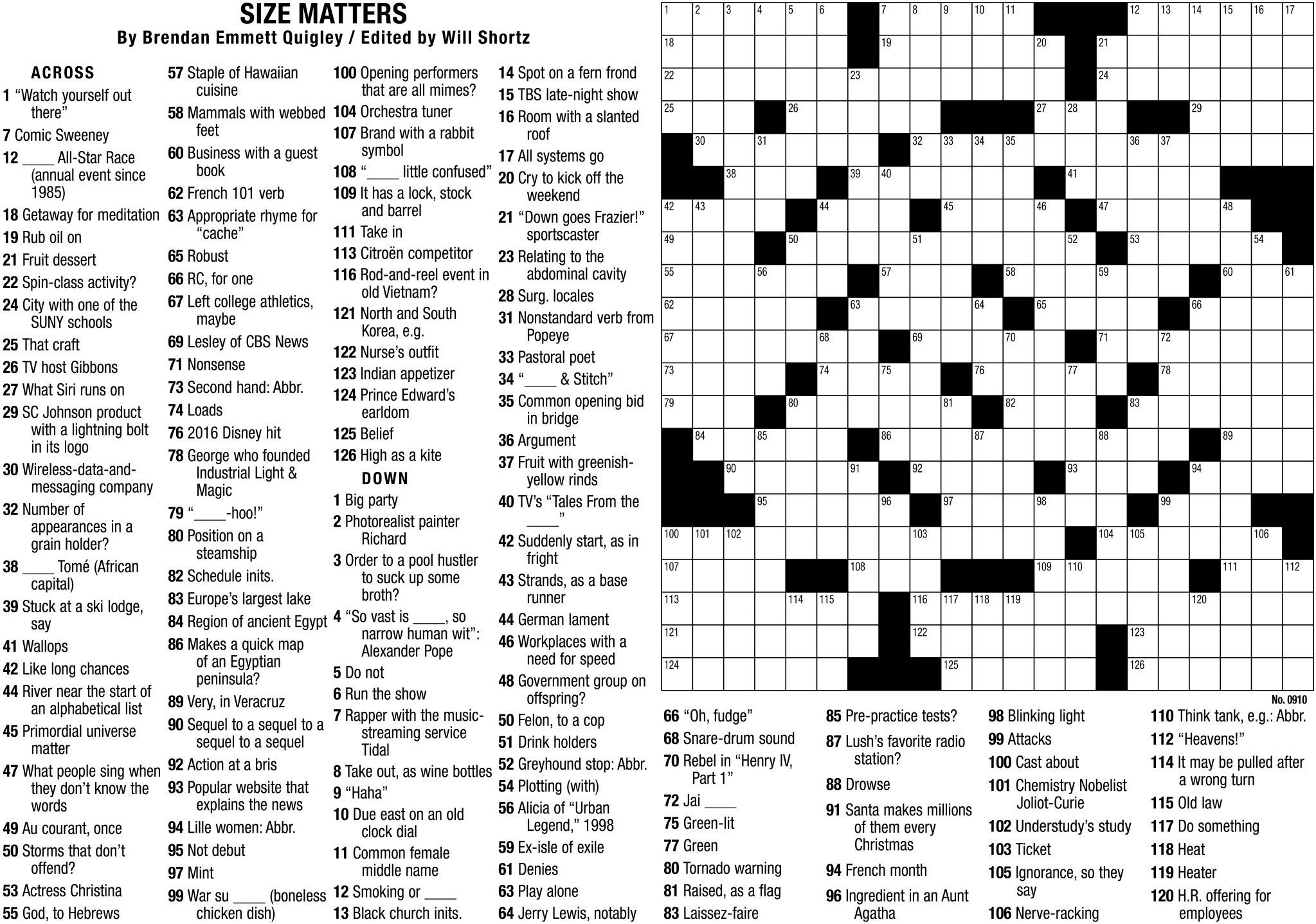 New York Times Crossword Puzzle inside New York Times Printable Sunday Crossword Puzzles