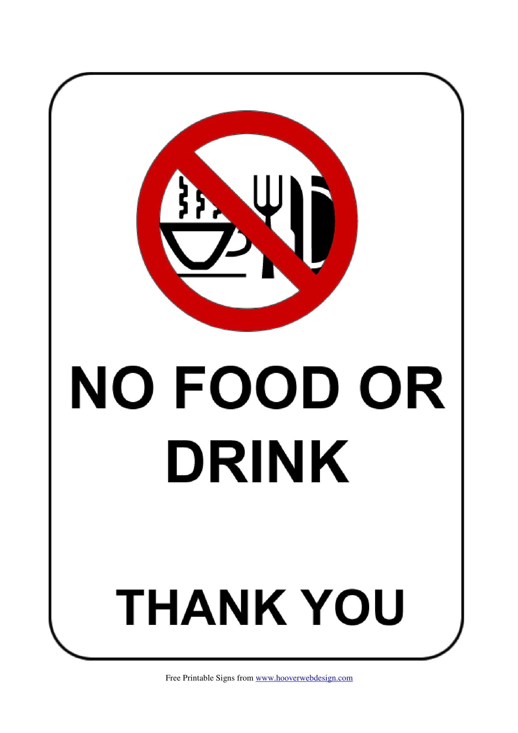 No Food Or Drink Signs | Poster Template regarding No Food Or Drink Printable Sign