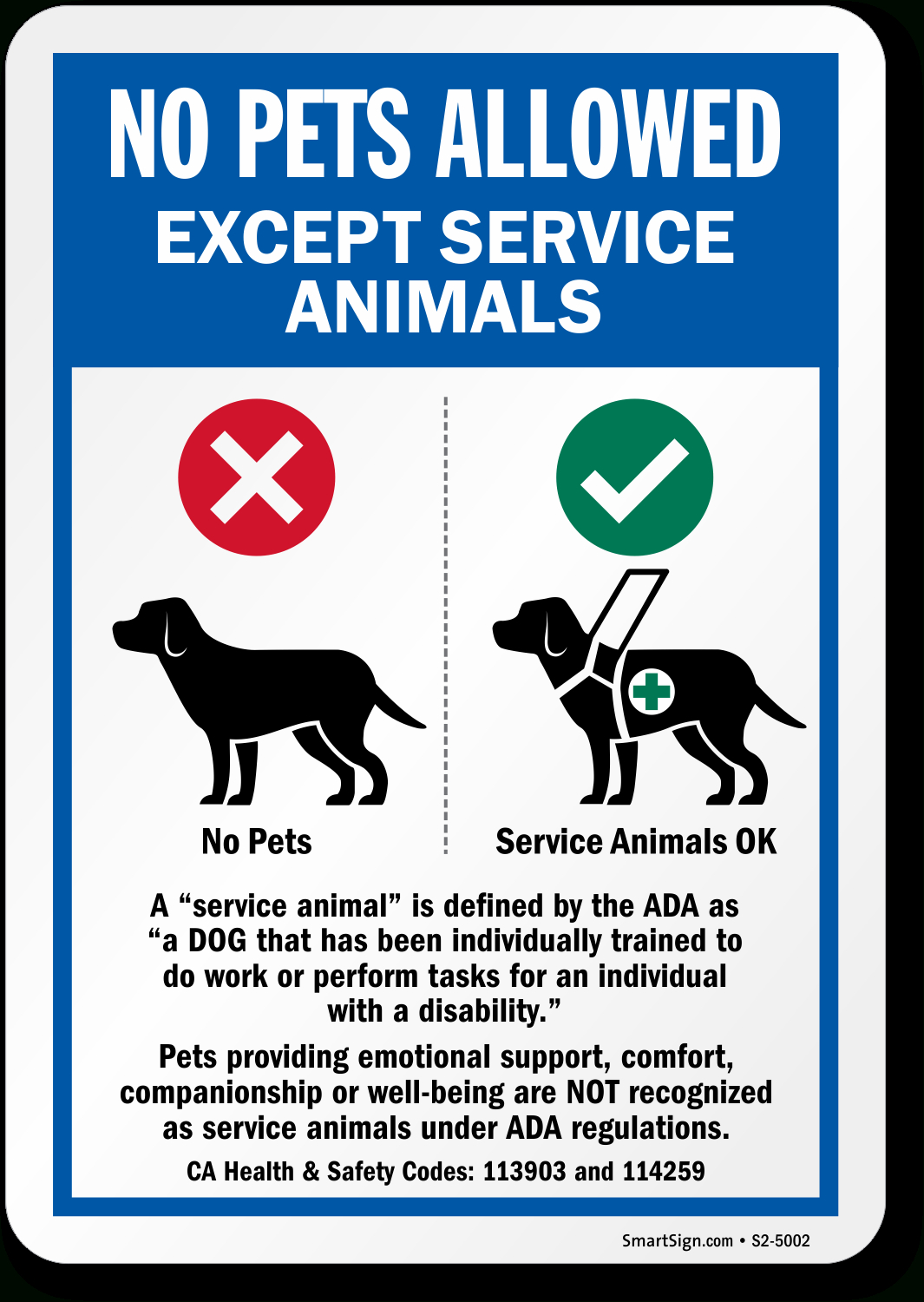 No Pets Allowed Except Service Animals &amp;quot;No Pets Allowed&amp;quot; Plastic regarding No Pets Allowed Sign Printable