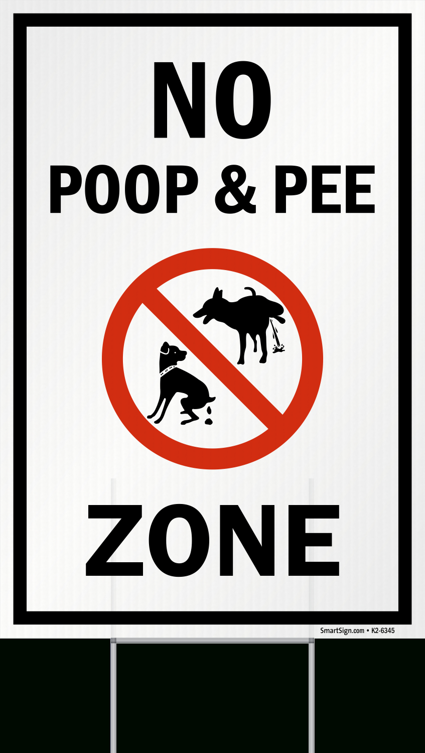 No Poop &amp;amp; Pee Zone Yardboss Sign Kit, Sku: K2-6345 with regard to No Dog Poop Sign Printable