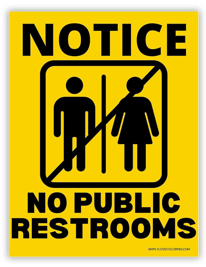 No Public Restrooms Printable Signs (Free Pdf Downloads) – Simply with regard to No Public Restroom Sign Printable Free