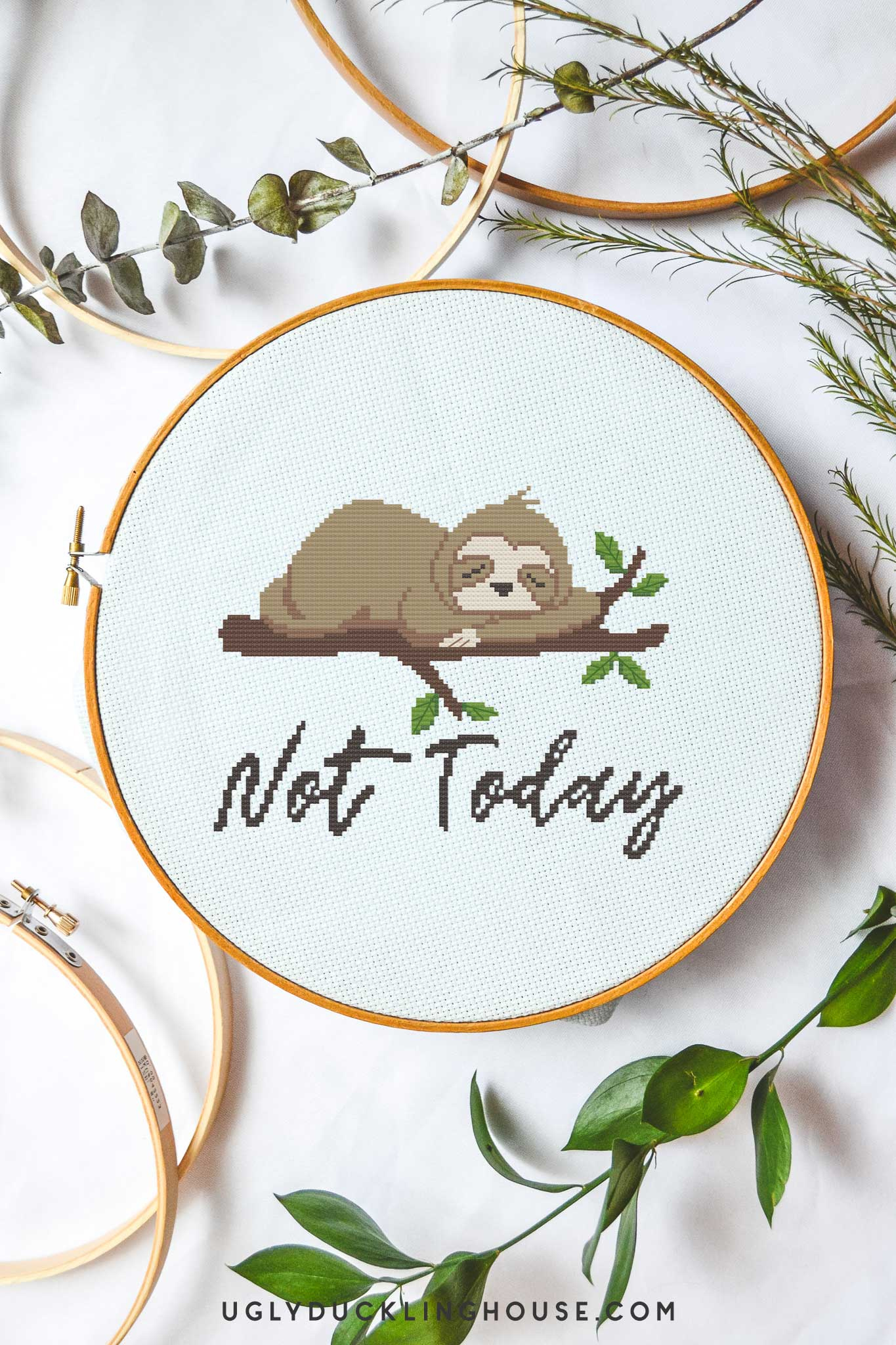 Not Today&amp;quot; Sloth | Free Cross Stitch Pattern • Ugly Duckling House with regard to Cross Stitch Patterns Printable Free