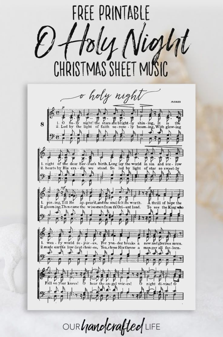 O Holy Night - Free Printable Christmas Sheet Music - Our inside Free Printable Sheet Music For O Holy Night