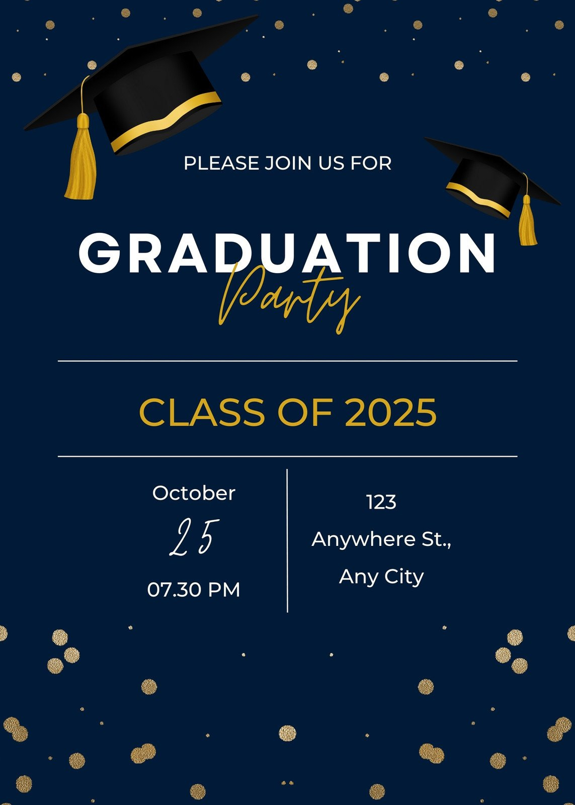 Page 3 - Free Custom Printable Graduation Invitation Templates | Canva with regard to Free Printable Graduation Invitations Templates