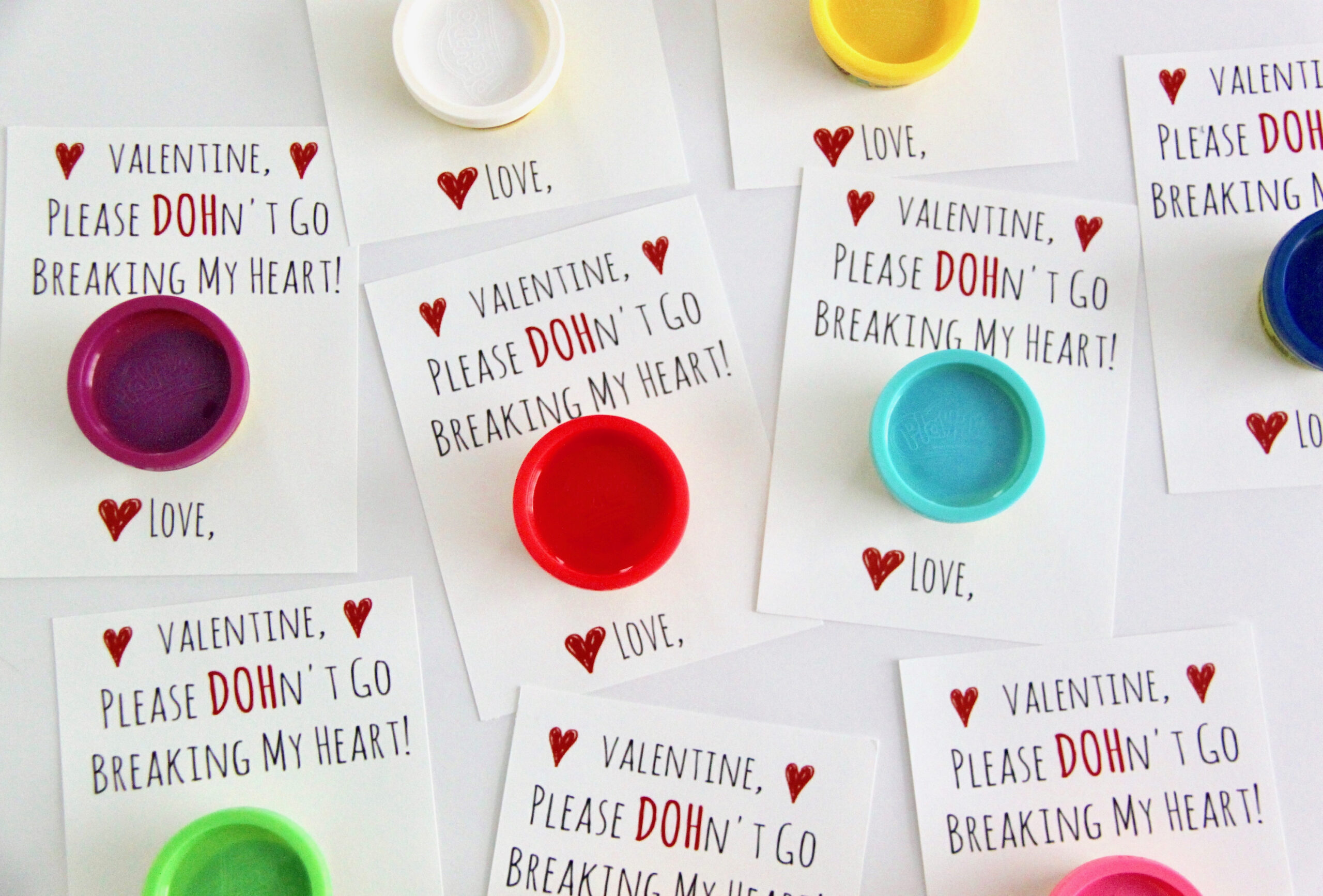 Play Doh Valentine Card Free Printable - Smashed Peas &amp;amp; Carrots pertaining to Play Doh Valentine Printable Free