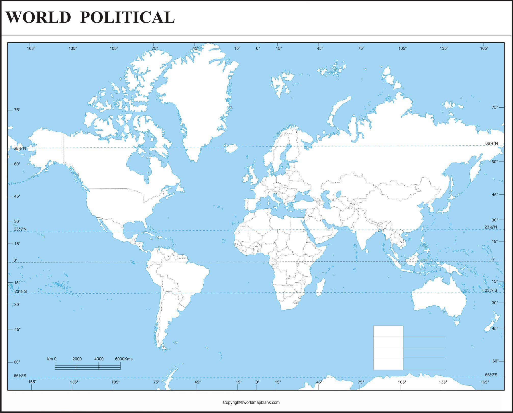 Political World Map – Printable Map Of The World [Pdf] within Maps of the World Printable