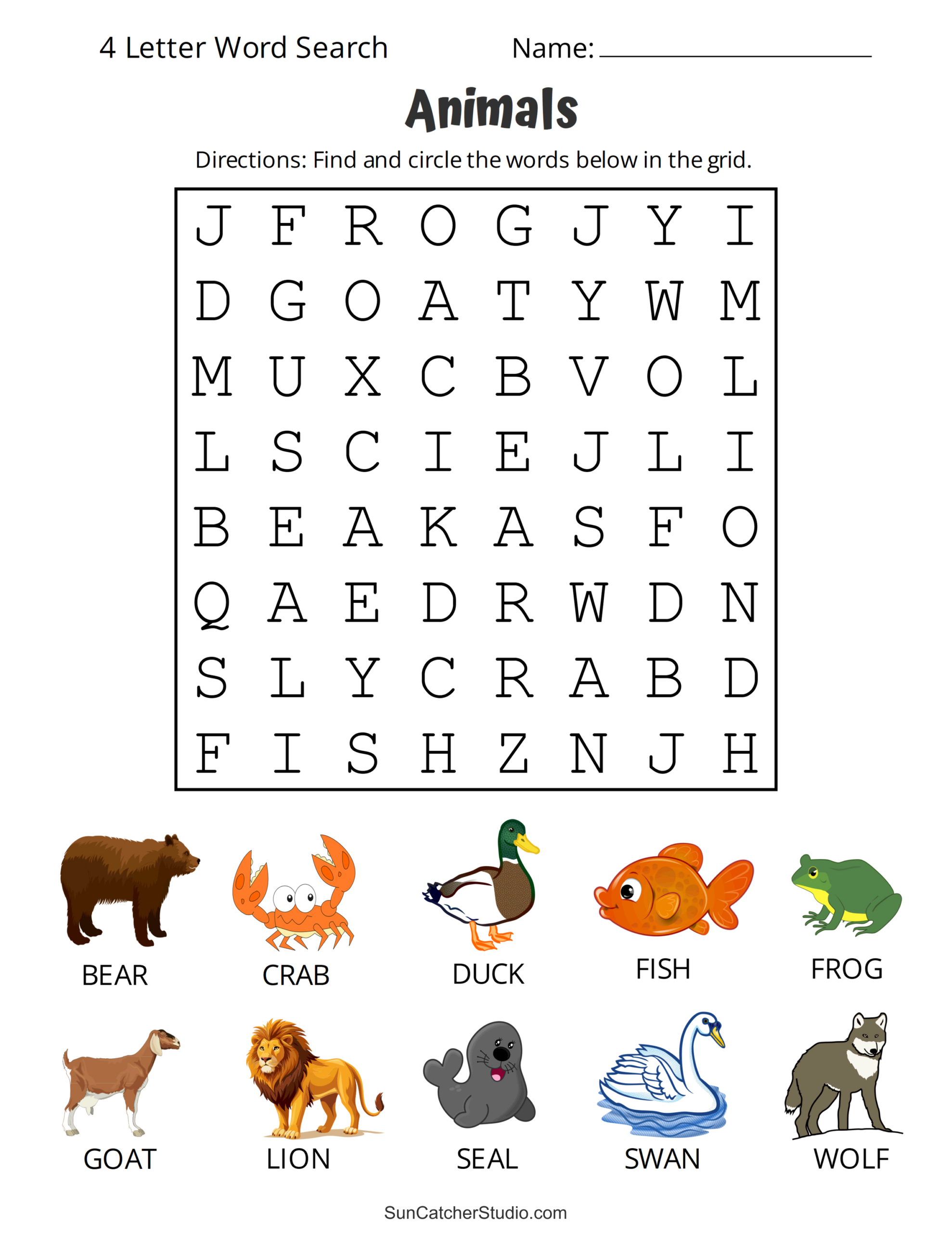Printable 4-Letter Word Search Puzzles (Word Find) – Free intended for Printable Word Search Puzzles For Kindergarten