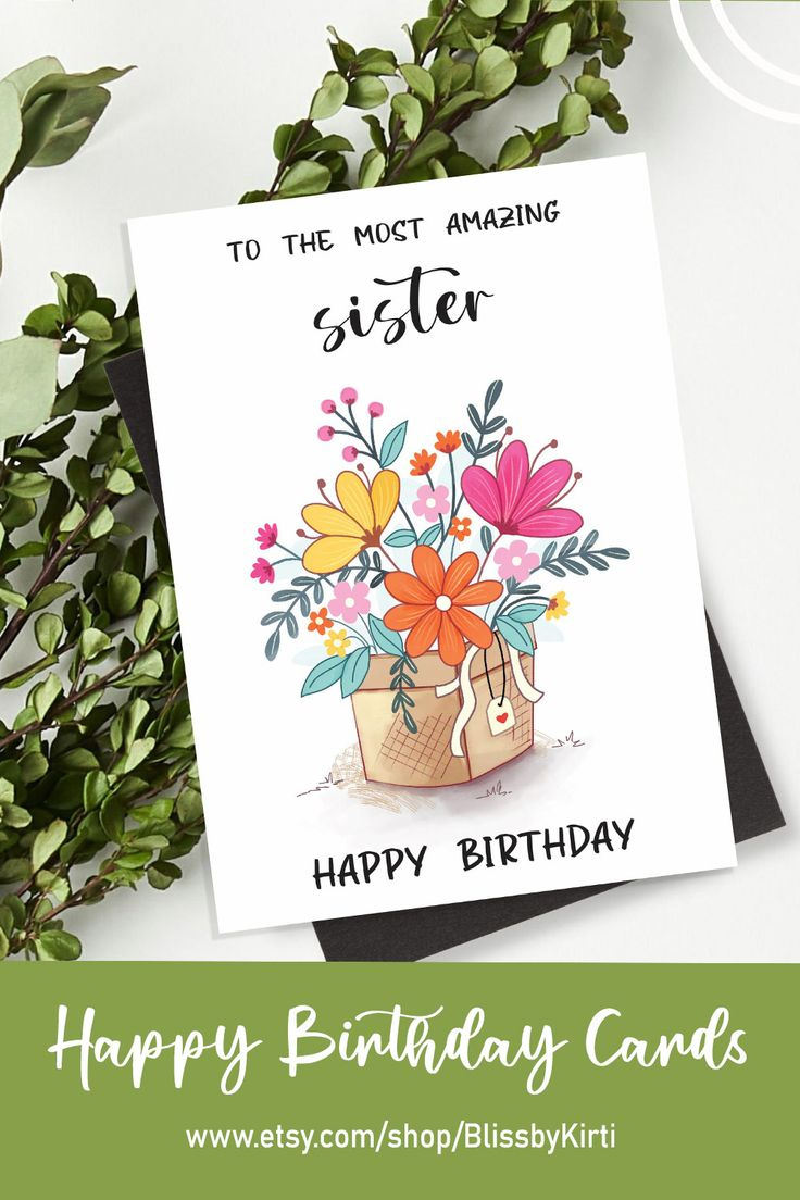 Printable Birthday Card For Sister, Happy Birthday Card Printable within Printable Birthday Cards For Sister