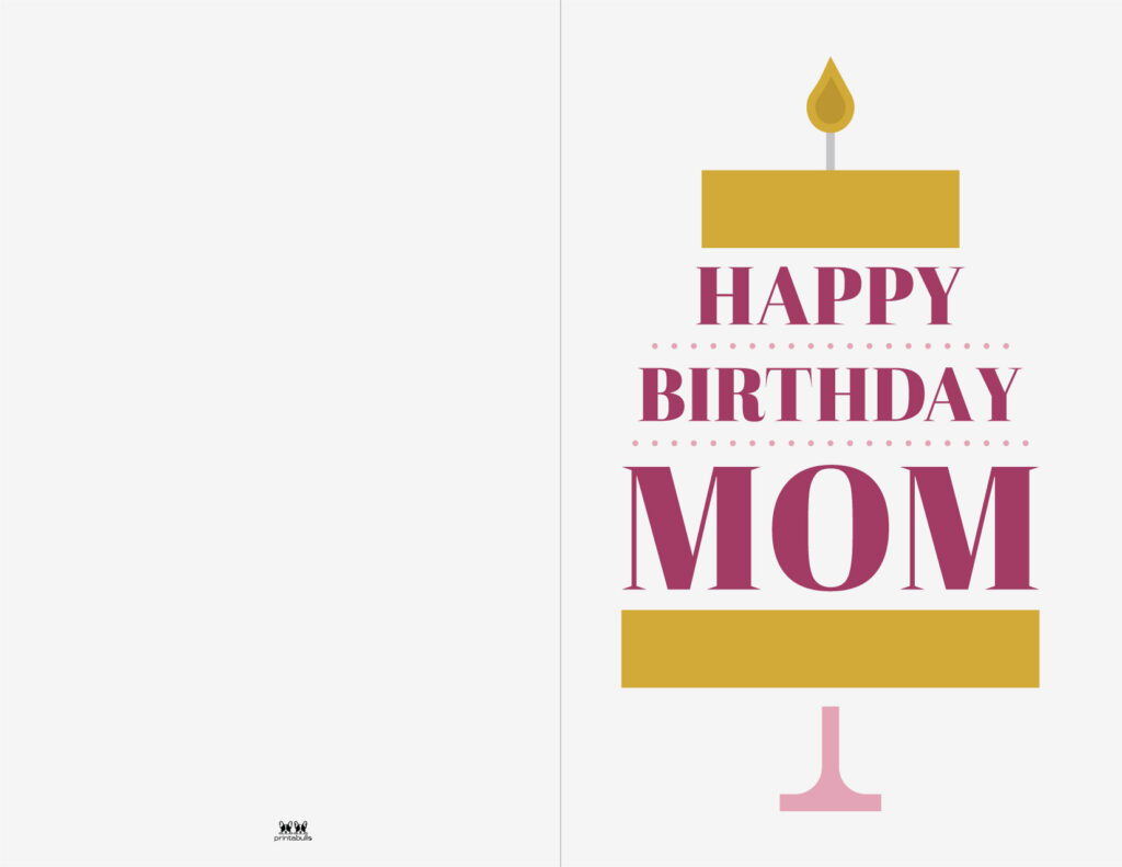Printable Birthday Cards - 110 Free Birthday Cards | Printabulls with Happy Birthday Cards Printable For Mom