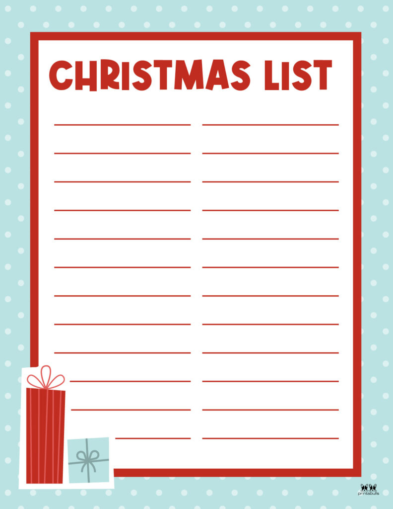 Printable Christmas Lists - 50 Free Printables | Printabulls regarding Free Printable Wish List For Christmas