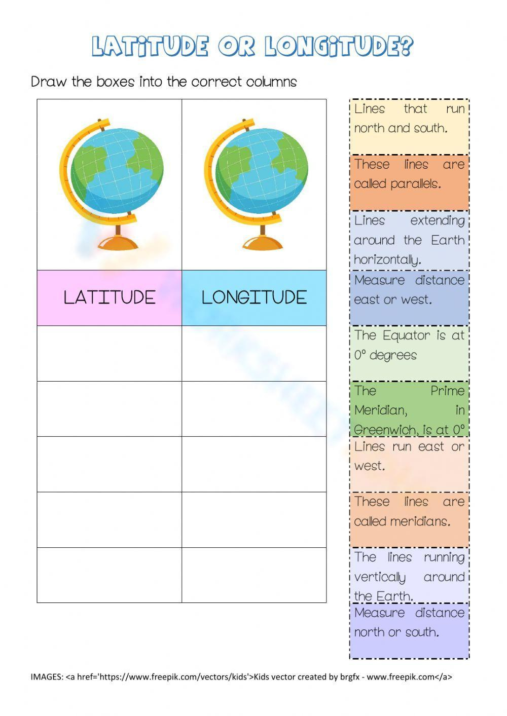 Printable Grade 5 Latitude And Longitude Worksheets Download inside Latitude And Longitude Worksheets Free Printable