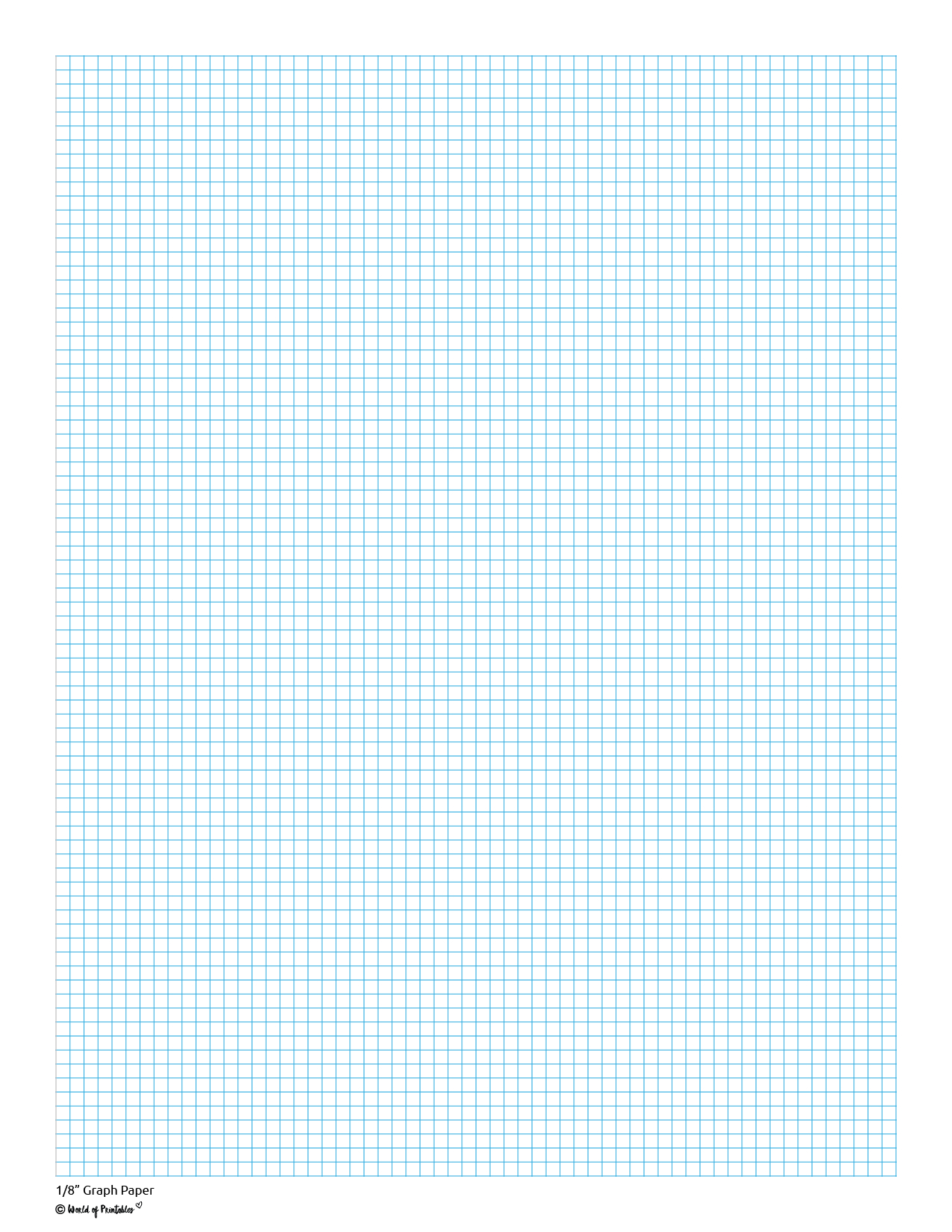 Printable Graph Paper | 12 Styles Of Paper Templates - World Of regarding 1/8 Inch Printable Graph Paper