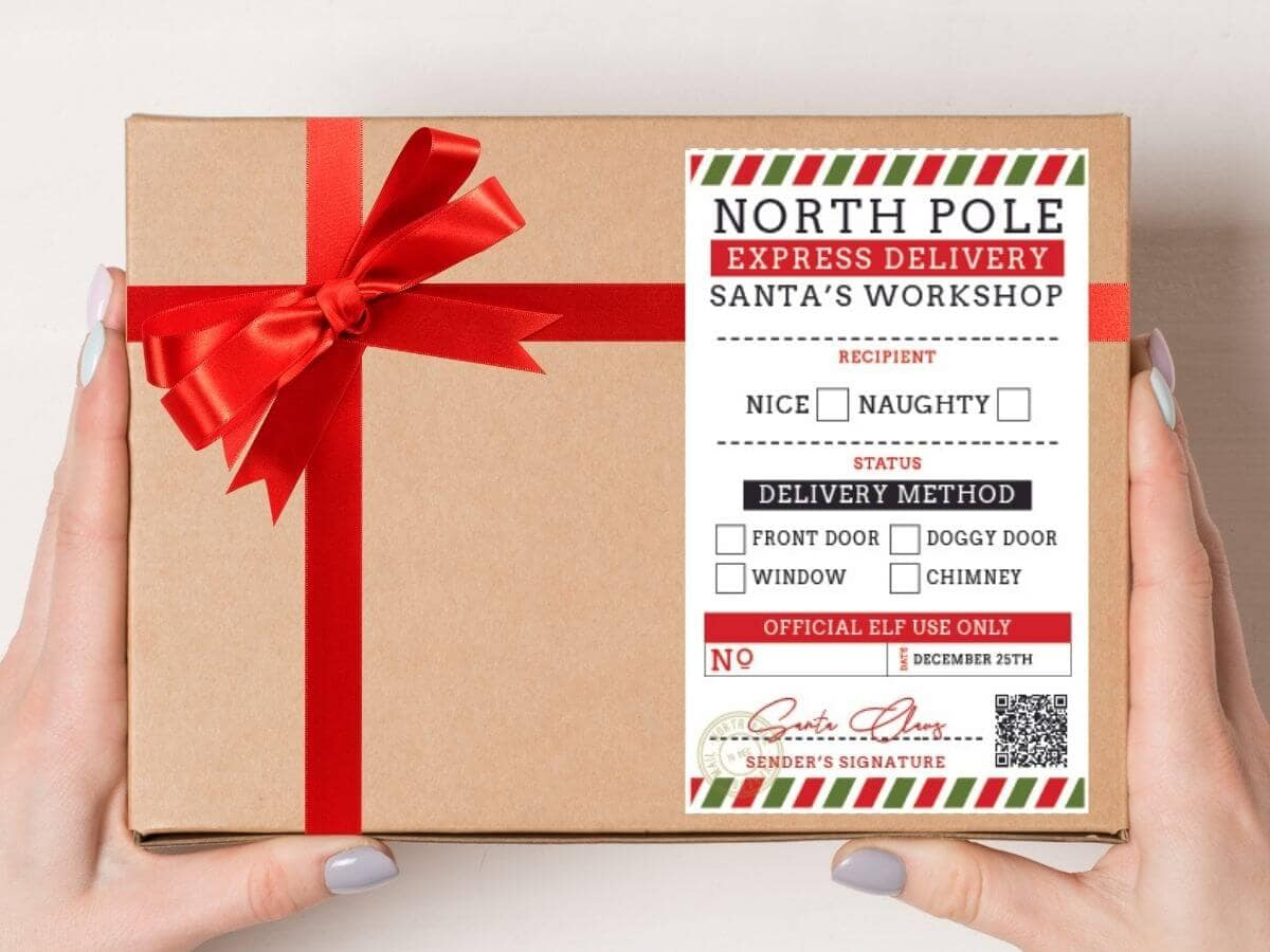 Printable North Pole Shipping Label (That Looks Totally Official!) intended for Free Printable Santa Shipping Label