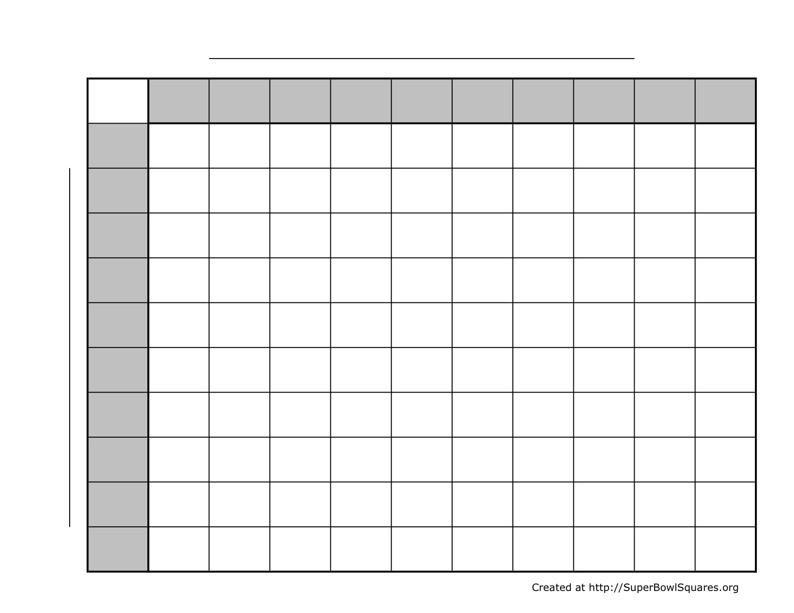 Printable Super Bowl Squares Grids – Ready To Use throughout 100 Square Printable Football Pool
