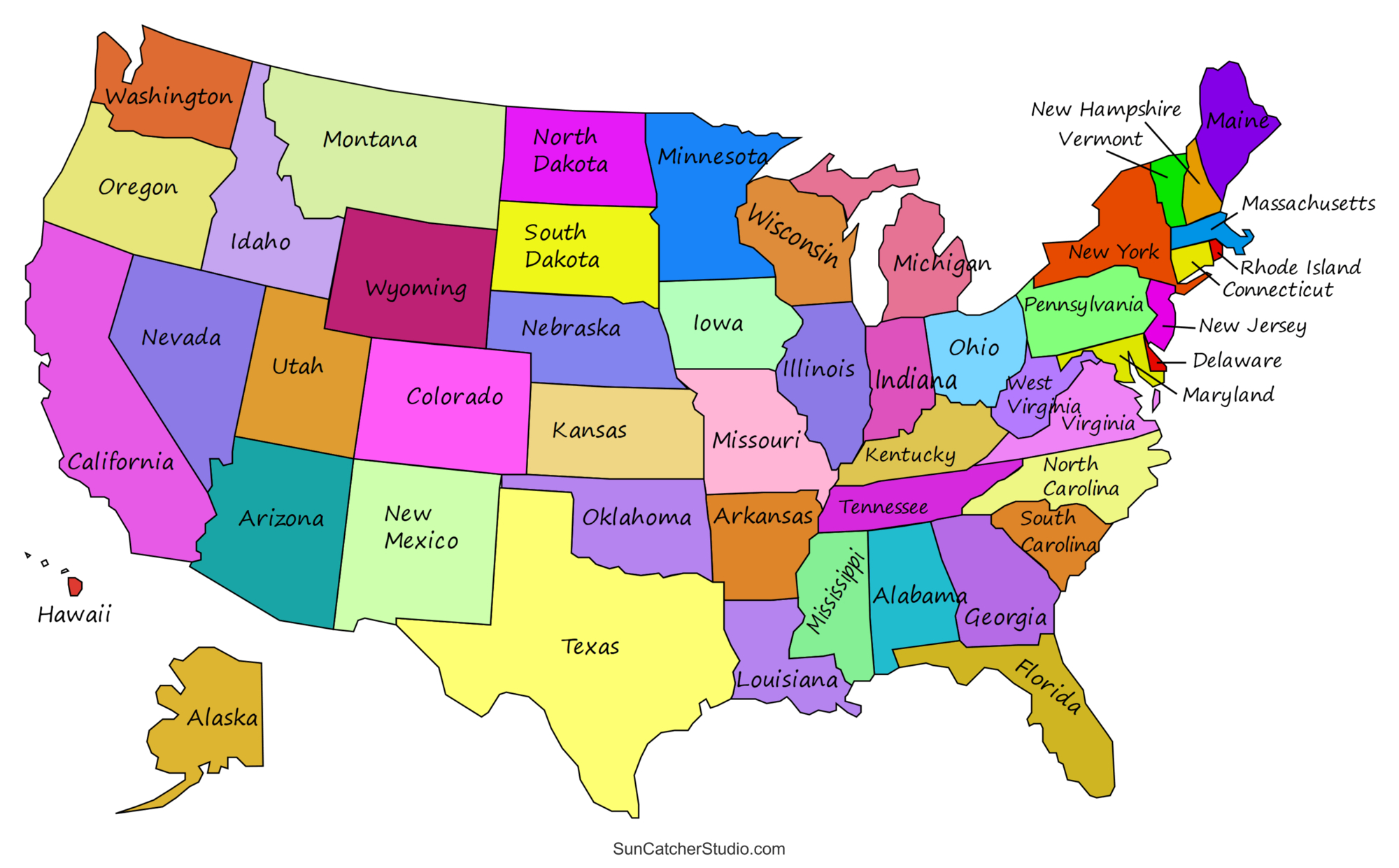 Printable Us Maps With States (Usa, United States, America) – Diy regarding Printable Map Of United States Of America