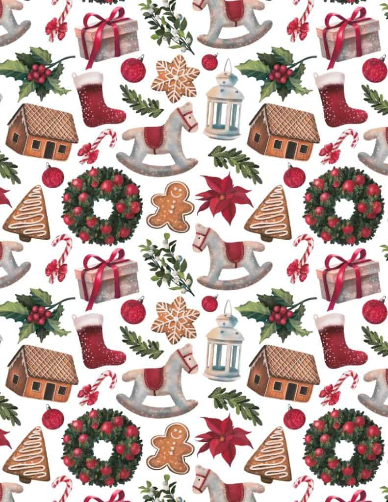 Printable Wrapping Paper (60 Free Pdfs For All Occasions) for Free Printable Wrapping Paper Christmas