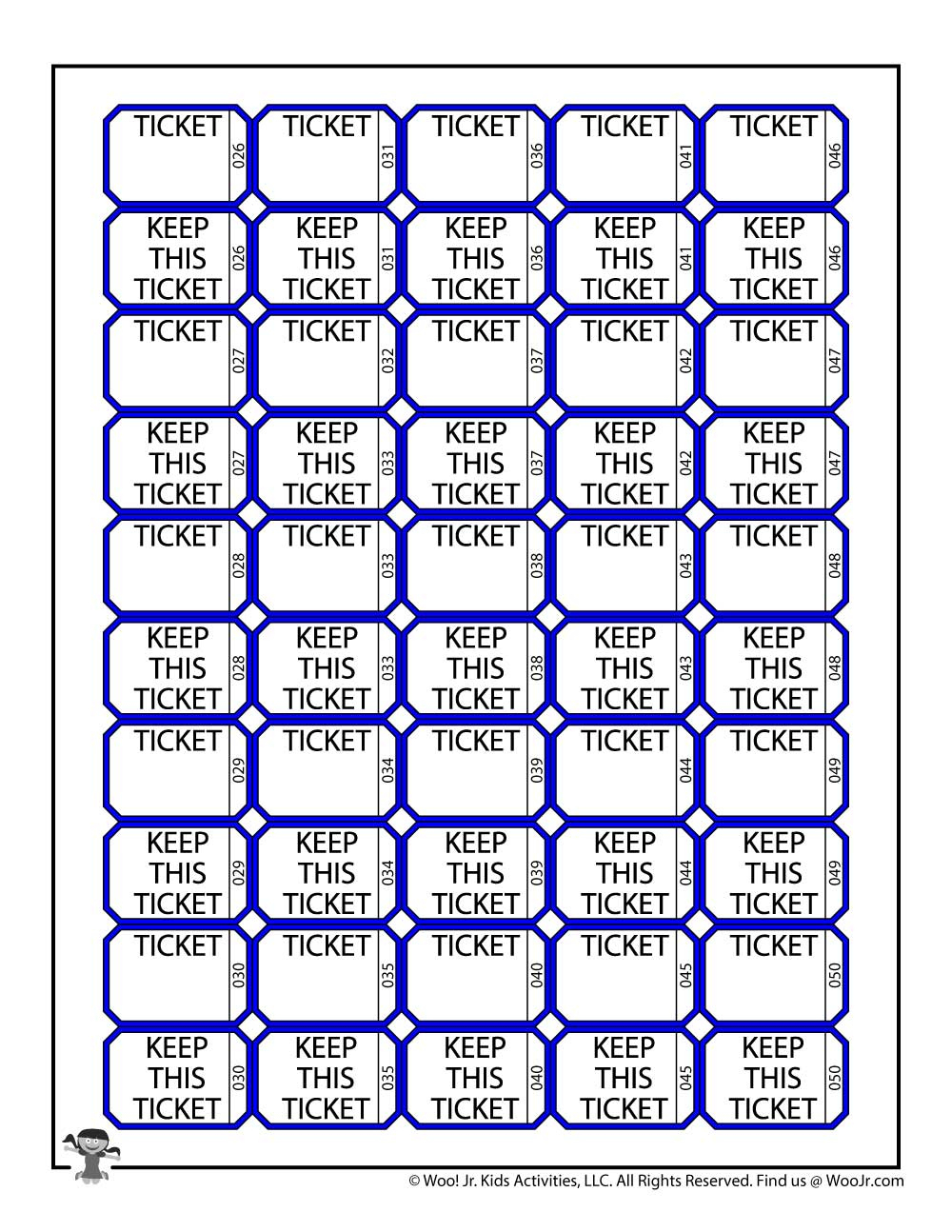 Raffle Tickets Printable - Printable Party Favors for Free Printable Template Printable Numbered Raffle Tickets