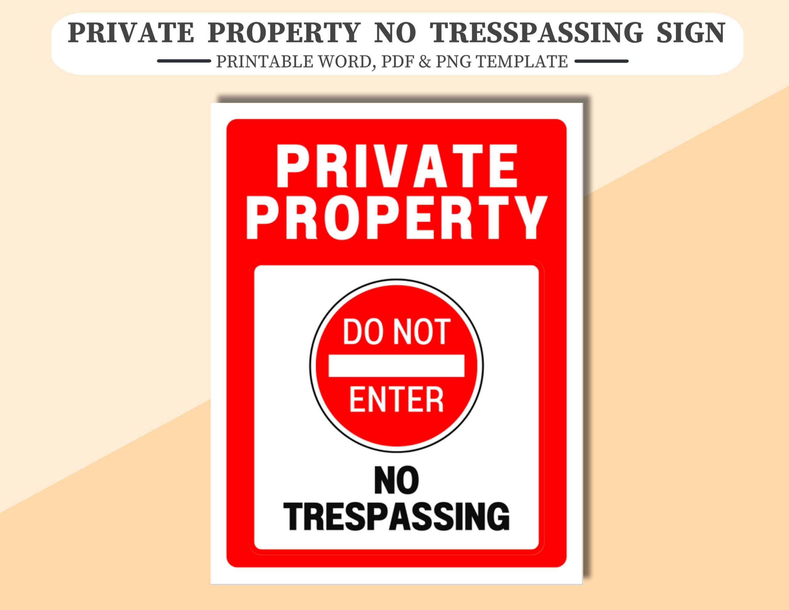 Schild „Betreten Verboten“ Auf Privatgrundstücken. Druckbare Word with regard to Free Printable No Trespassing Signs