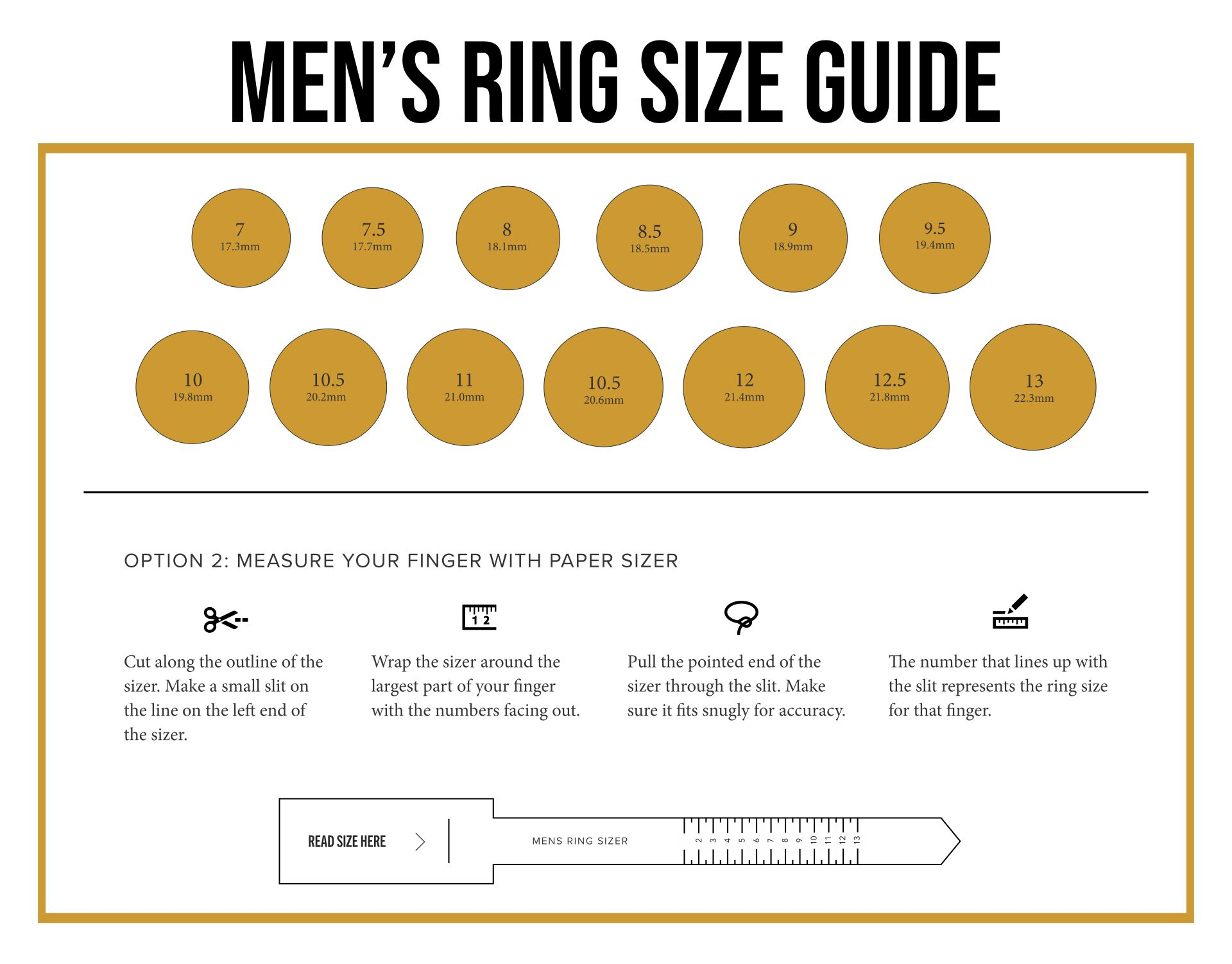 Size Chart Printable How To Check Ring Size Online Printable Male with regard to Ring Size Chart Free Printable