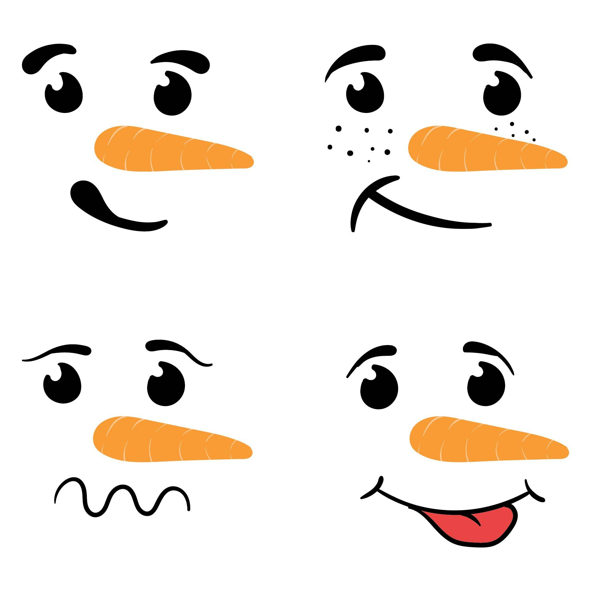 Snowman Face Template - 10 Free Pdf Printables | Printablee for Free Printable Snowman Face Stencils